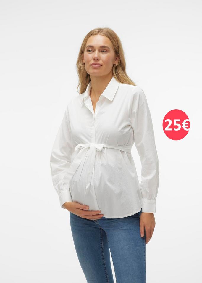 White maternity shirt