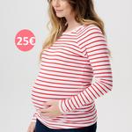 red white stripe maternity top