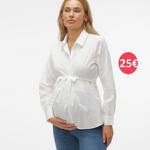 White maternity shirt